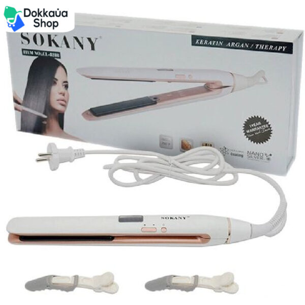 مكواة فرد الشعر سوكاني سيراميك Sokany Professional Cl-8288 750F