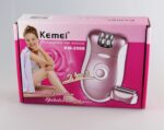 Kemei KM-2068 ماكينة إزالة الشعر للنساء 2 فى 1 - قابلة لإعادة الشحن