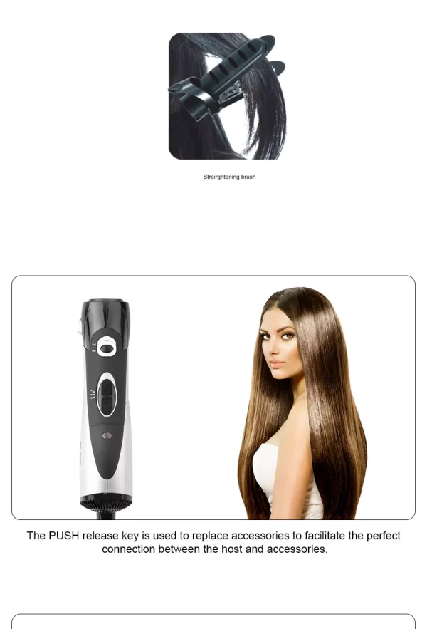 مجفف ومصفف الشعر Dsp 7-in-1 Hair Curler Dryer & Style