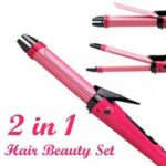 ⁦2in1 Hair Straightener & Curler pink - مكواة فرد وتجعيد الشعر 2 في 1⁩ - الصورة ⁦5⁩