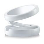 ⁦Foldable Mirror With Led Light - White⁩ - الصورة ⁦2⁩