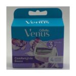 Gillette Venus Breeze Women's Replacement Razor Blades With Shave Gel Bars - 4 Pcs - الصورة 2