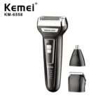 Kemei ماكينة حلاقة لحلاقة الشعر الذقن قابلة لاعادة الشحن - km-6558 - الصورة 14