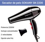 ⁦Sokany استشوار سوكاني 2200 وات لتجفيف وفرد الشعر SK-2200⁩ - الصورة ⁦2⁩
