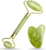 ⁦أداة جاد رولر الأصلي وجوا شا jade roller gua sha set⁩ - الصورة ⁦10⁩