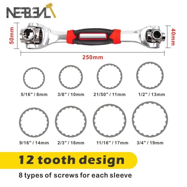 ⁦اشتري  مفتاح ربط صواميل tiger wrench مفتاح تايجر رينش المدهش يونيفرسال 48 وظيفة في 1⁩ - الصورة ⁦21⁩