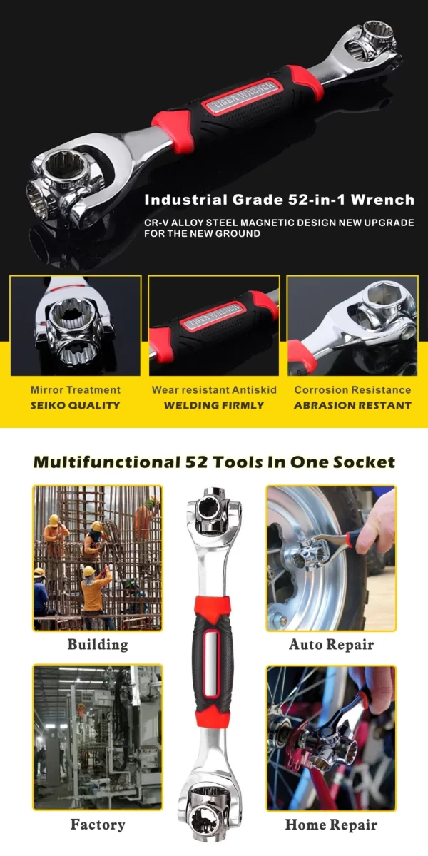 ⁦اشتري  مفتاح ربط صواميل tiger wrench مفتاح تايجر رينش المدهش يونيفرسال 48 وظيفة في 1⁩ - الصورة ⁦8⁩