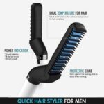 المشط الحراري للرجال لتصفيف الشعر واللحية - Enzo Beard & Hair Straightener (Black) - الصورة 10