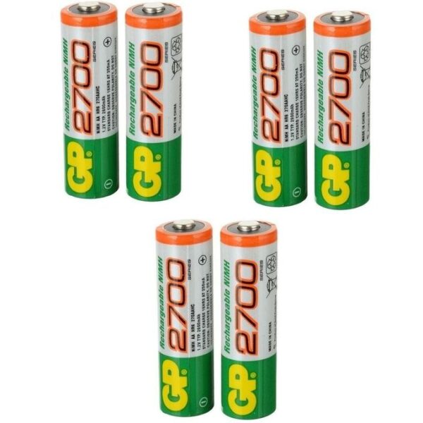 ⁦بطاريات قابلة للشحن aa GP Battaries 2700mah 2 pcs⁩ - الصورة ⁦3⁩