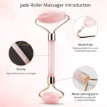 جاد رولر للوجه بالكوارتز Jade roller quartz With Protective Box for Facial Skin Care - الصورة 2