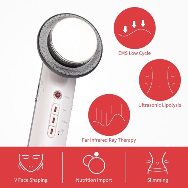 ⁦جهاز التراسونيك 3 فى 1 للعناية بالبشرة والتخسيس والتدليك Ultrasonic Cavitation Radio Frequency Beauty and Skin Care Machine with EMS⁩ - الصورة ⁦16⁩