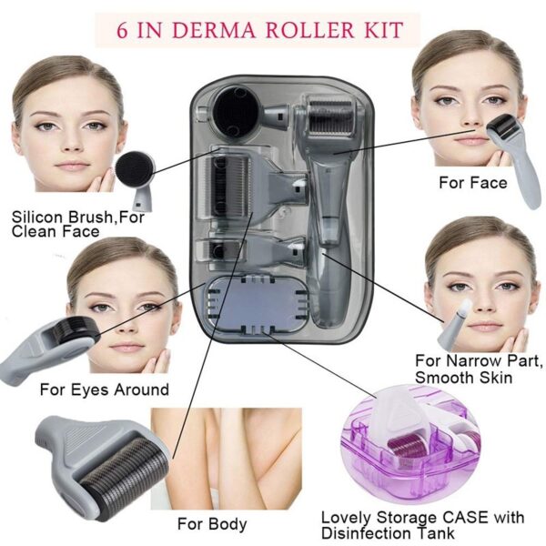 ⁦جهاز ديرما رولر للوجه والجسم 6 في 1 Derma Roller System 6 in 1⁩ - الصورة ⁦5⁩