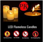 شموع بدون لهب بالريموت 3 قطع 12 لون مختلف - Led Candle With Remote Control 3 Pcs - الصورة 4