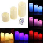 شموع بدون لهب بالريموت 3 قطع 12 لون مختلف - Led Candle With Remote Control 3 Pcs - الصورة 7