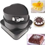 طقم صوانى كيك كلبس طلاء سيراميك دائرى وقلب ومربع Cake Mold Set - الصورة 5
