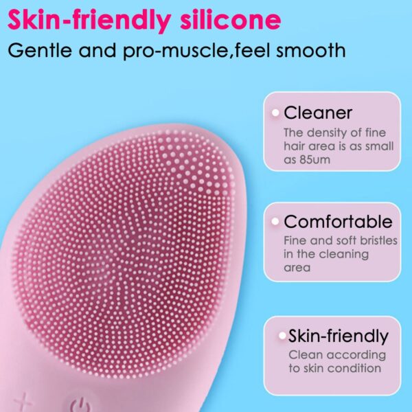 ⁦فرشاة تنظيف الوجه 2 في 1Silicone Ultrasonic Facial Cleanser Brush⁩ - الصورة ⁦10⁩