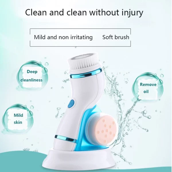 ⁦فرشاة تنظيف الوجه الكهربائية والمساج 4 في1 Facial Cleaning Brush⁩ - الصورة ⁦7⁩