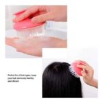 ⁦فرشاة غسيل الشعر السيليكون Silicone Hair Brush Shampoo Scalp⁩ - الصورة ⁦5⁩