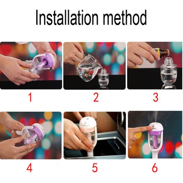 ⁦فواحة سيارة وشاحن 1.5 امبير - Car Air Purifier Steam Humidifier⁩ - الصورة ⁦11⁩