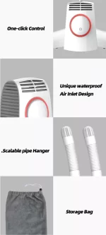 ⁦مجفف الملابس الكهربائي 2 في 1 Smart Frog Electric Hanger Rack⁩ - الصورة ⁦10⁩