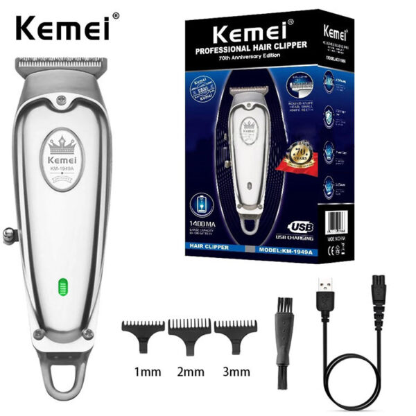 ⁦مكنة حلاقة الشعر كيمي 1949A السوبر Kemei KM-1949A One Blade For Men Face Shaver⁩ - الصورة ⁦4⁩
