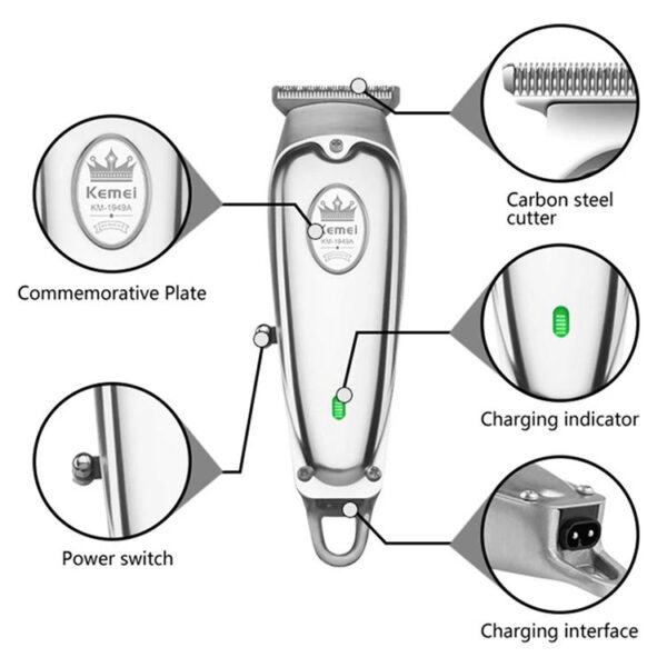 ⁦مكنة حلاقة الشعر كيمي 1949A السوبر Kemei KM-1949A One Blade For Men Face Shaver⁩ - الصورة ⁦9⁩