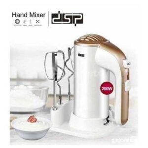 Powerful 200W Electric Hand Mixer KM2021 - Egg Beater, Dough & Soup Blender with 5 Speeds & Storage Case