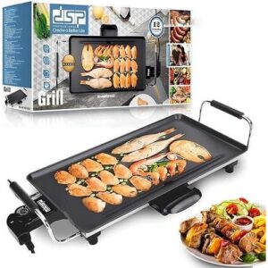 2000W Electric Grill with Cast Aluminum Plate – Adjustable Temperature & Non-Stick Coating