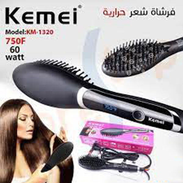Kemei KM-1320 فرشاة فرد وتصفيف الشعر الحرارية من كيمي - Image 4