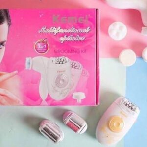 Kemei Km-3077 ماكينة حلاقة نسائية للجسم والوجه قابلة للشحن - استخدام جاف ورطب