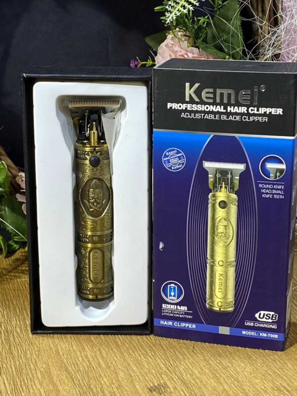Kemei ماكينة الحلاقة الاحترافية كيمى جسم معدنى زيرو موس km-700B - Image 10