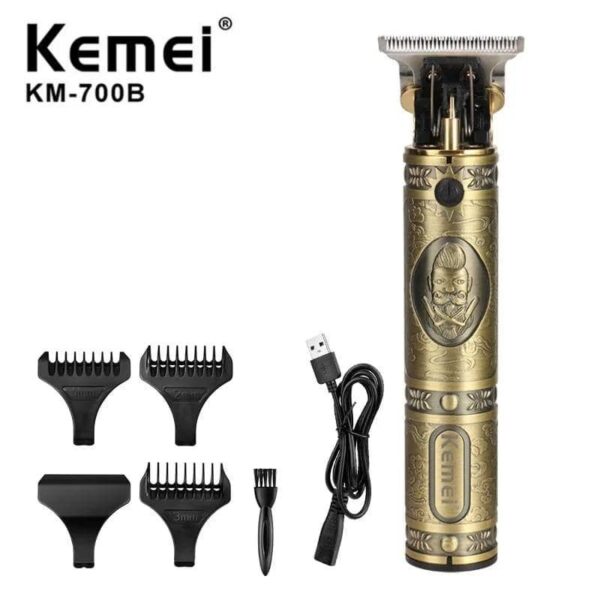 Kemei ماكينة الحلاقة الاحترافية كيمى جسم معدنى زيرو موس km-700B - Image 5