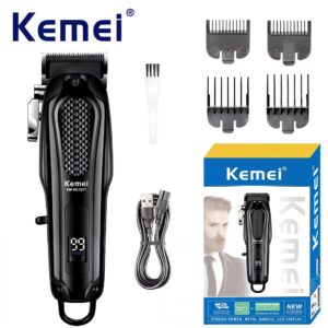 ماكينة حلاقة الشعر والذقن قابلة لإعادة الشحن كيمي Kemei KM-1071