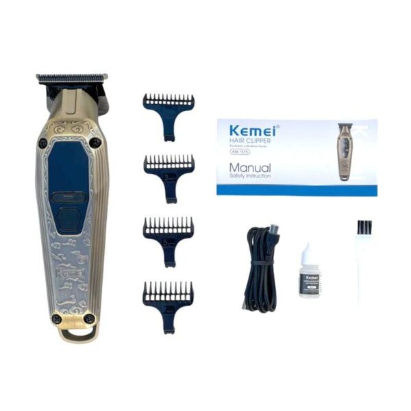 KM-1575 - ماكينة حلاقة وتشذيب اللحية للرجال قابلة للشحن - احترافية متعددة الرؤوس - Image 2
