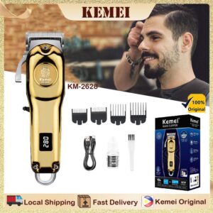 Km-2628 - ماكينة حلاقة كهربائية للرجال قابلة للشحن - احترافية وسريعة