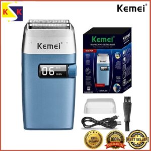 ماكينة حلاقة كهربائية KM-3385 للرجال - احترافية وقابلة للشحن بتصميم مريح ورؤوس متعددة