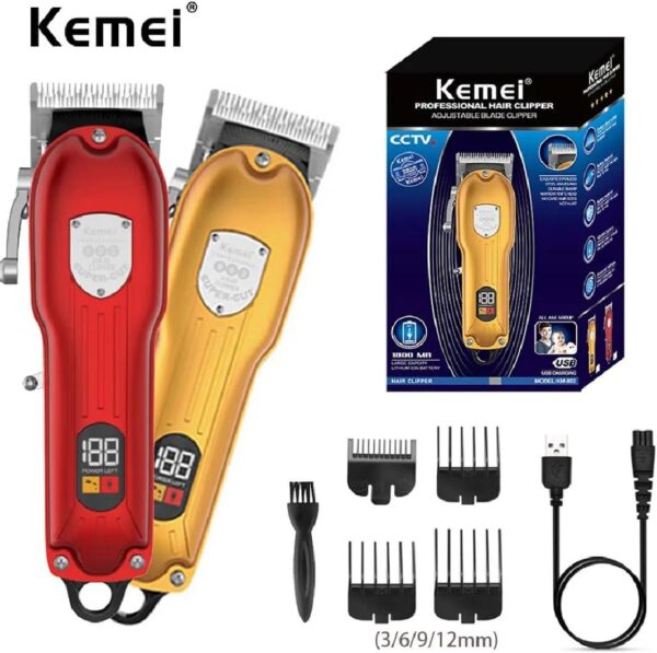 Km-802 - ماكينة حلاقة كهربائية احترافية. قابله للشحن للرجال - Image 3