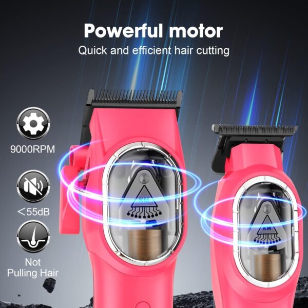 Km-8502 - ماكينة حلاقة وتصفيف شعر للرجال احترافية قابلة للشحن بتصميم مريح - Image 7
