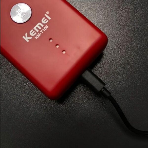 Km-T106 - ماكينة حلاقة كهربائية احترافية للرجال - قابلة للشحن بتقنية قص دقيقة - Image 3