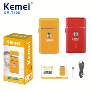 Km-T106 - ماكينة حلاقة كهربائية احترافية للرجال - قابلة للشحن بتقنية قص دقيقة