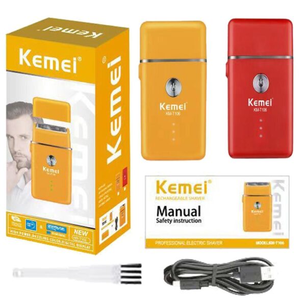 Km-T106 - ماكينة حلاقة كهربائية احترافية للرجال - قابلة للشحن بتقنية قص دقيقة - Image 6