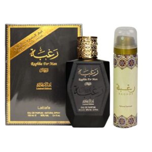 Lattafa Raghba Eau De Parfum + Spray for Men - Fresh Citrus & Sandalwood Summer Scent