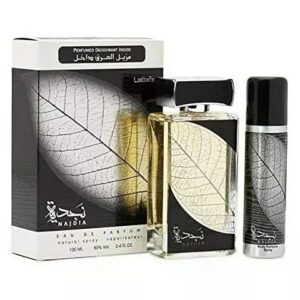 Lattafa Najdia Perfume for Men - Oriental Spicy & Woody Scent with Deodorant Spray
