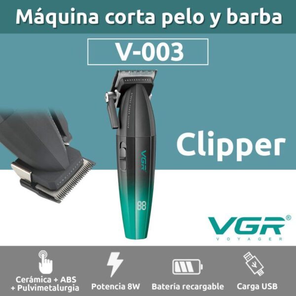 ماكينة حلاقة كهربائية احترافية قابلة للشحن للرجال - V-003 - Image 6