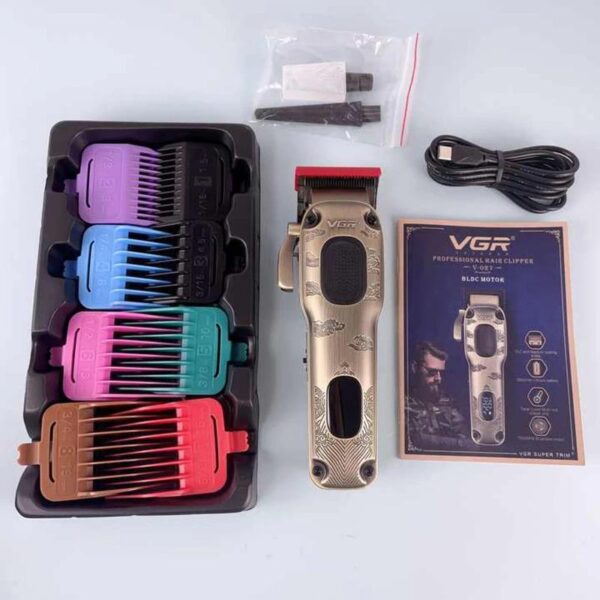 V-027 - ماكينة حلاقة كهربائية احترافية للرجال - قابلة للشحن بتقنية متطورة - Image 5