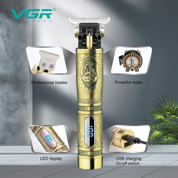 V-091 - ماكينة حلاقة كهربائية للرجال قابلة للشحن - احترافية ودقيقة للاستخدام اليومي - Image 2
