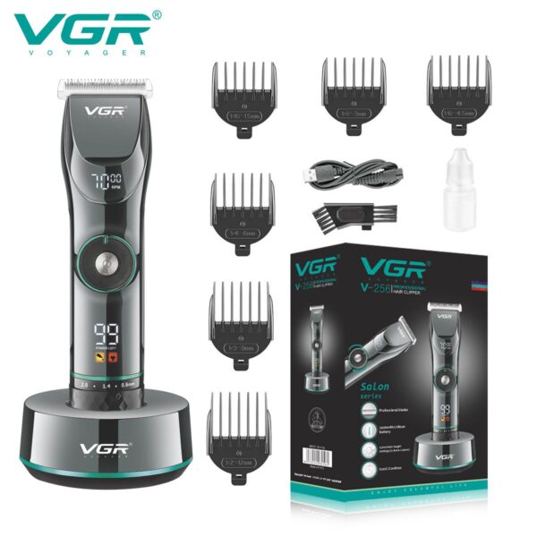 V-256 ماكينة حلاقة كهربائية احترافية للرجال - شفرات دقيقة وقابلة للشحن - Image 3