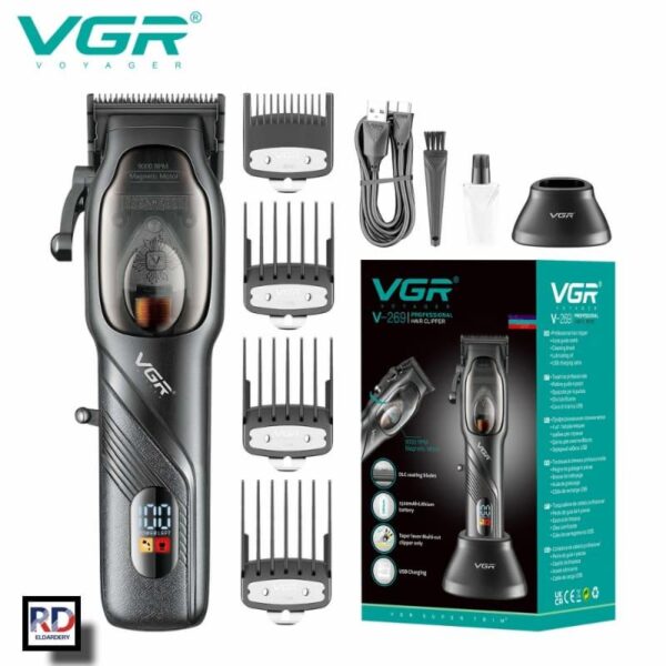 V-269– ماكينة حلاقة كهربائية احترافية. قابله للشحن للرجال - Image 4