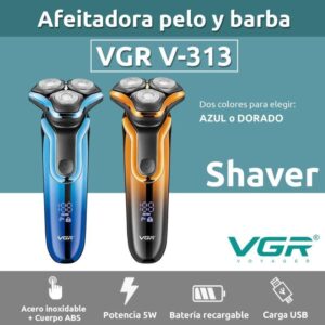 V-313 - ماكينة حلاقة وتنعيم للرجال قابلة للشحن مع رؤوس متعددة