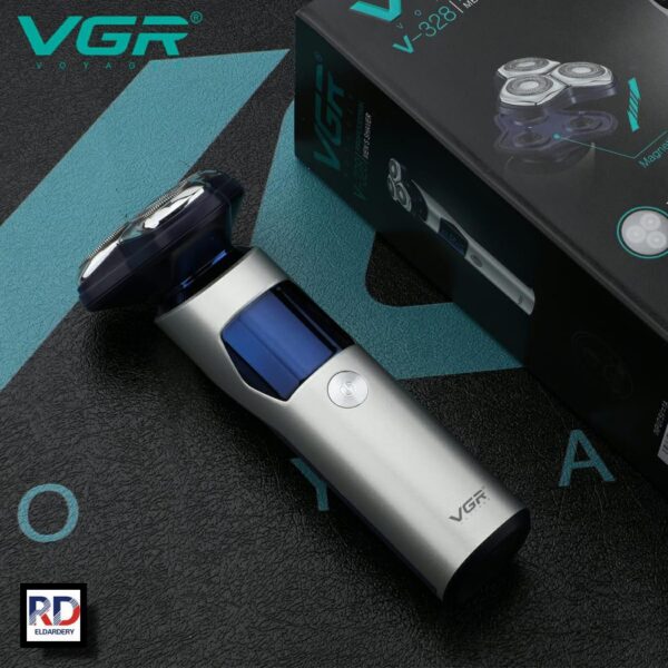 V-328 - ماكينة حلاقة وتنعيم احترافية للرجال - قابلة للشحن مع رؤوس متعددة - Image 4